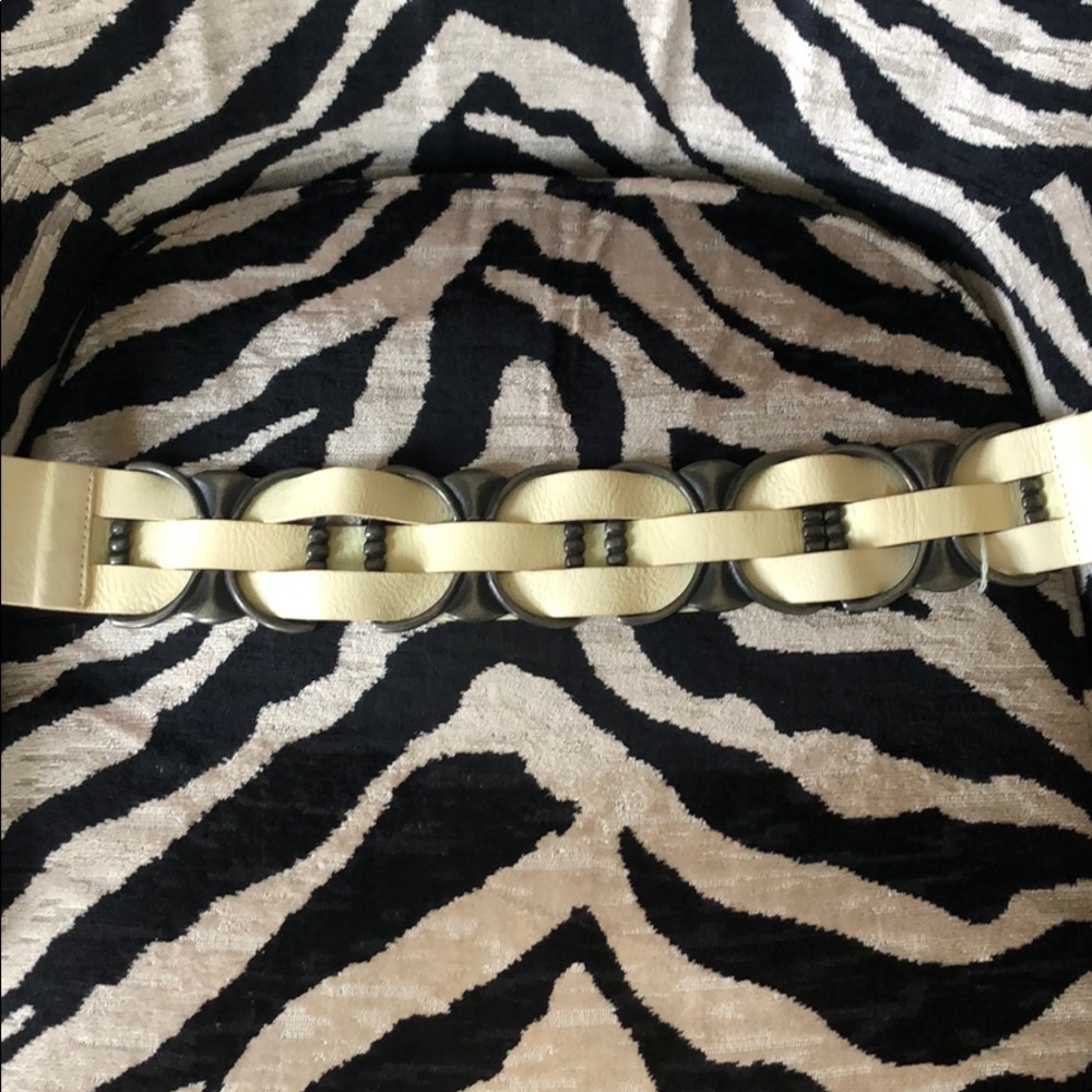 Sportmax white leather belt